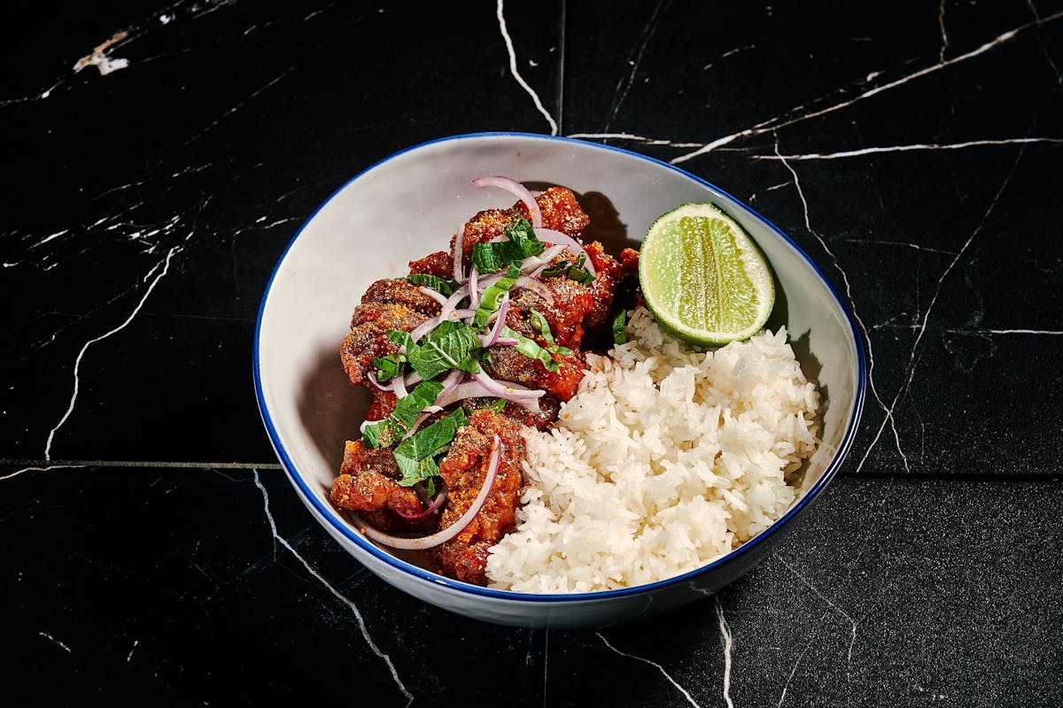 a bowl of food on a plate